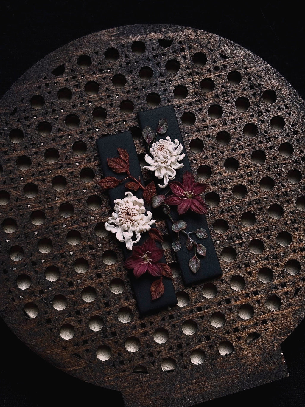 Ethereal Blooms no. 75 - Chrysanthemum + Lillies + Eucalyptus + Dried Leaves