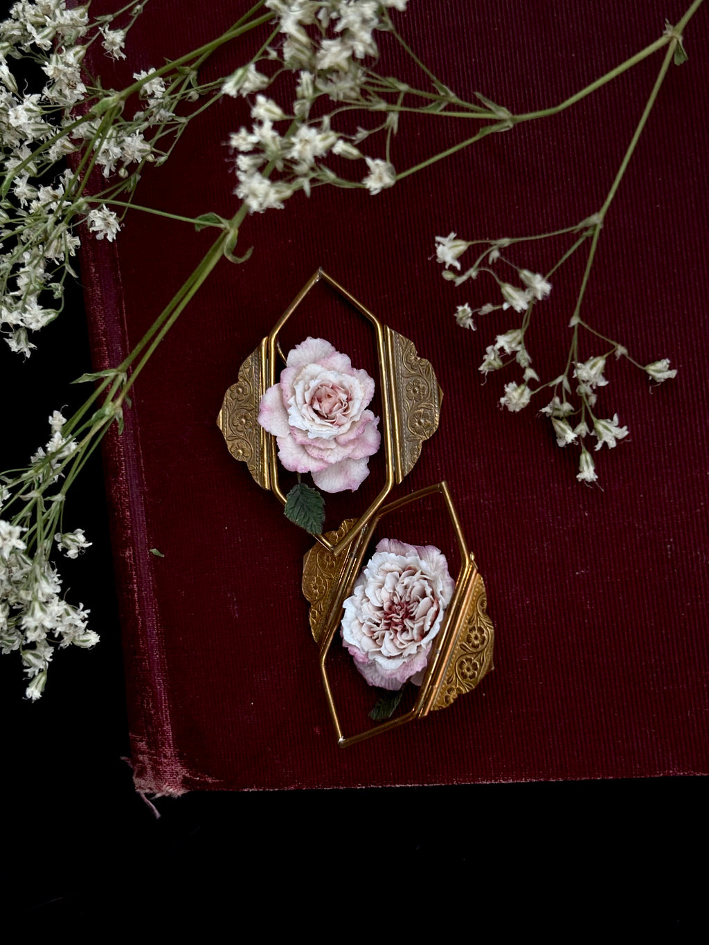 Florals - Rose Reverie - Miyabi Cha Rose in Vintage Ornate Frames