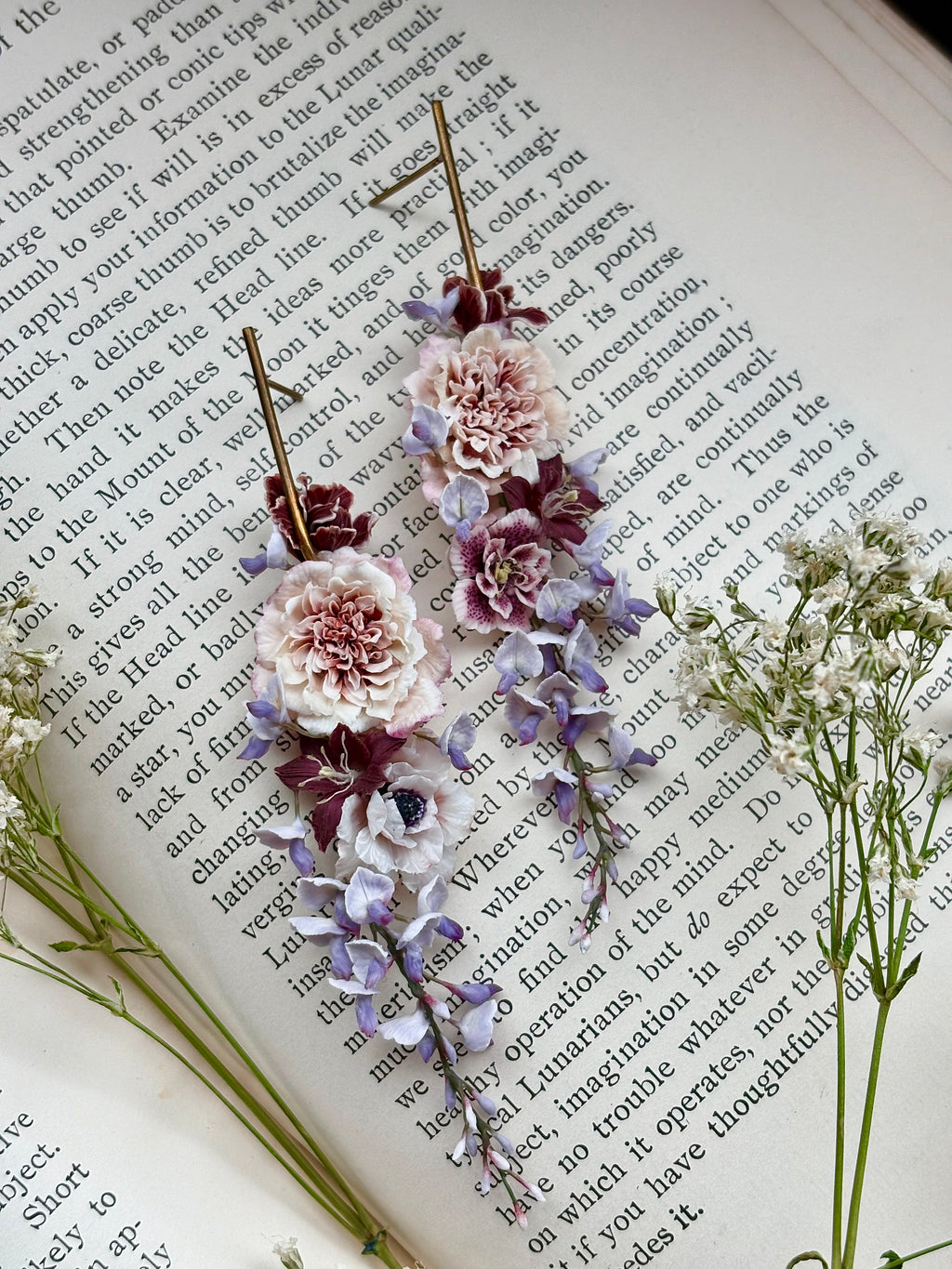 Cascading Blooms no. 05 - Miyabi Cha Rose + Lily + Hellebore + Anemones + Wisteria