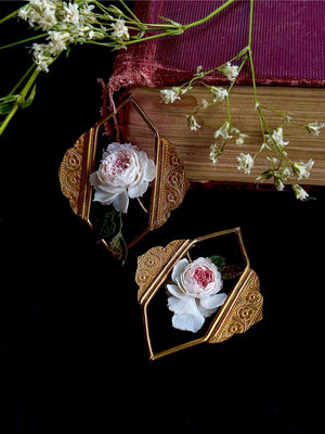 Florals - Rose Reverie - Earth Angel Rose in Vintage Ornate Frames